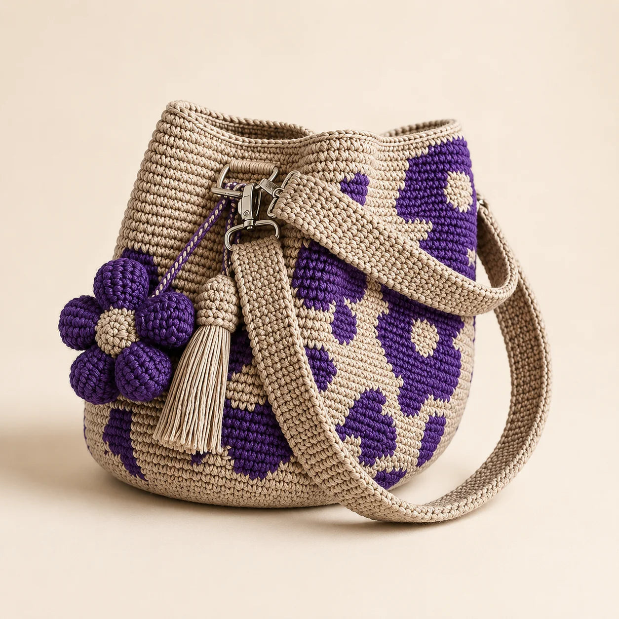 Handmade Crochet Flower Bag