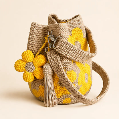 Handmade Crochet Flower Bag